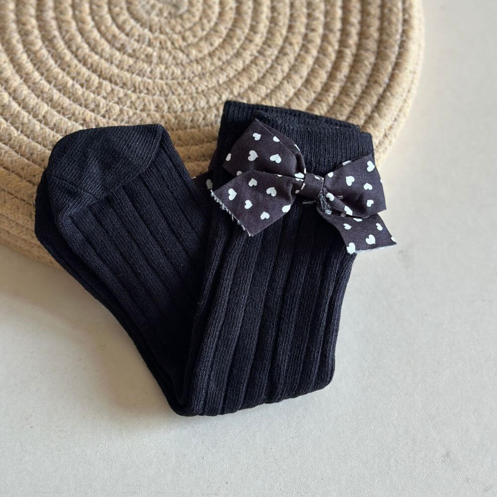 Heart Bow Socks